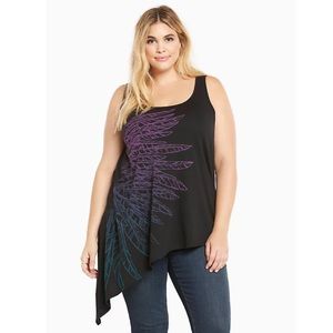 Torrid asymmetrical tank shirt size 2
